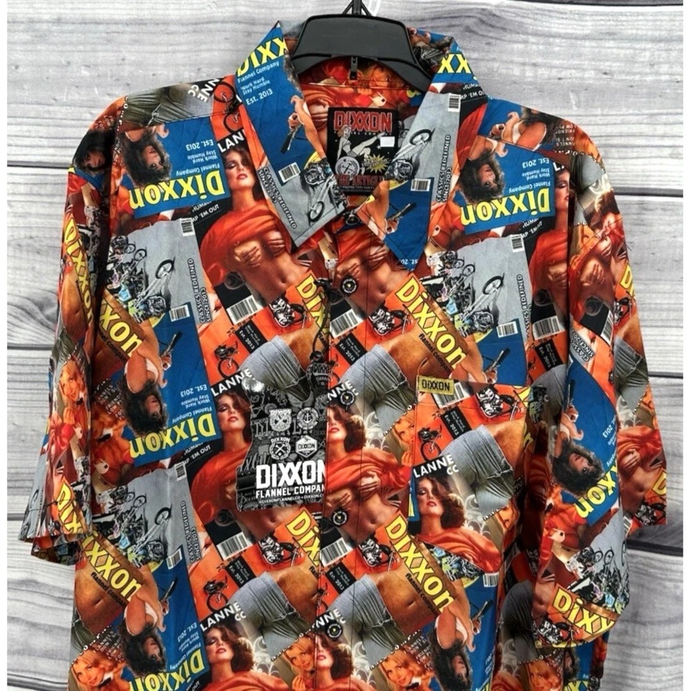 DIXXON FLANNEL CO THE ARTICLES SHORT SLEEVE BUTTON FRONT PARTY SHIRT  Men's‎ 2XL